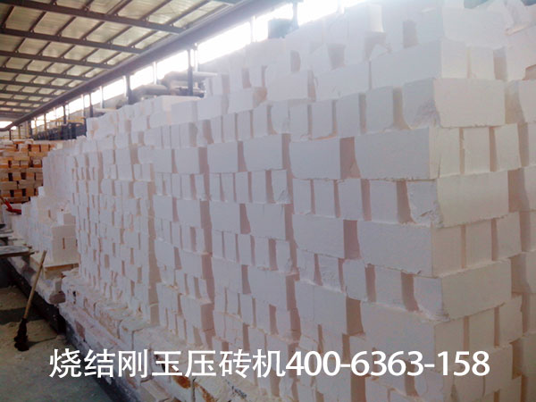 烧结刚玉压砖机客户现场